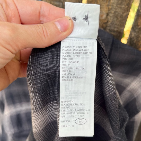 Abercrombie & Fitch Soft A&F Collection Plaid Flannel Button Down Shirt NWT XL - Picture 9 of 13